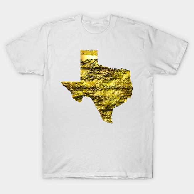 Texas Gold Map T-Shirt by denip